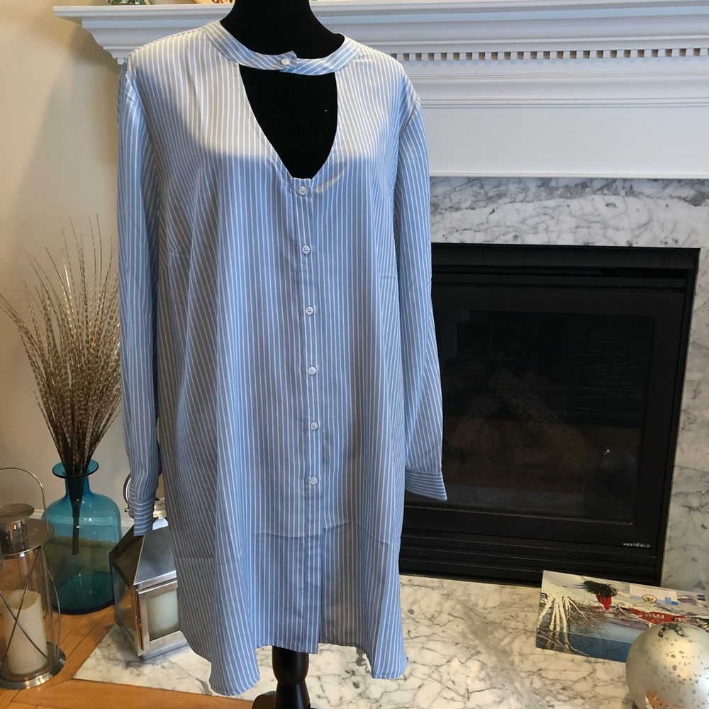 Embossed for Lane Bryant Striped Blouse